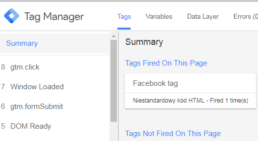 Poradnik google tag manager z facebookiem