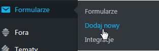 dodanie nowego formularza contact form 7
