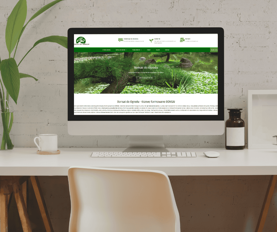 projekt sklepu internetowego bonsai do ogrodu wraz z wdrożeniem kamil rzeźnik digital marketing