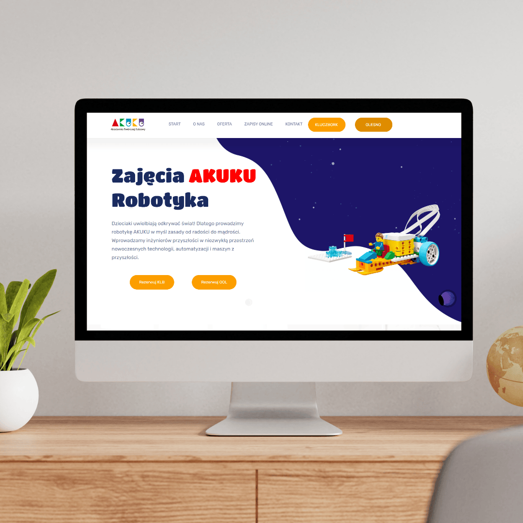 Lego Robotyka Zajęcia AKUKU Kluczbork Landing Page